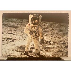 Apollo 11 Moon Landing Postcard NASA Astronaut Buzz Aldrin Vintage 1969 SC-4